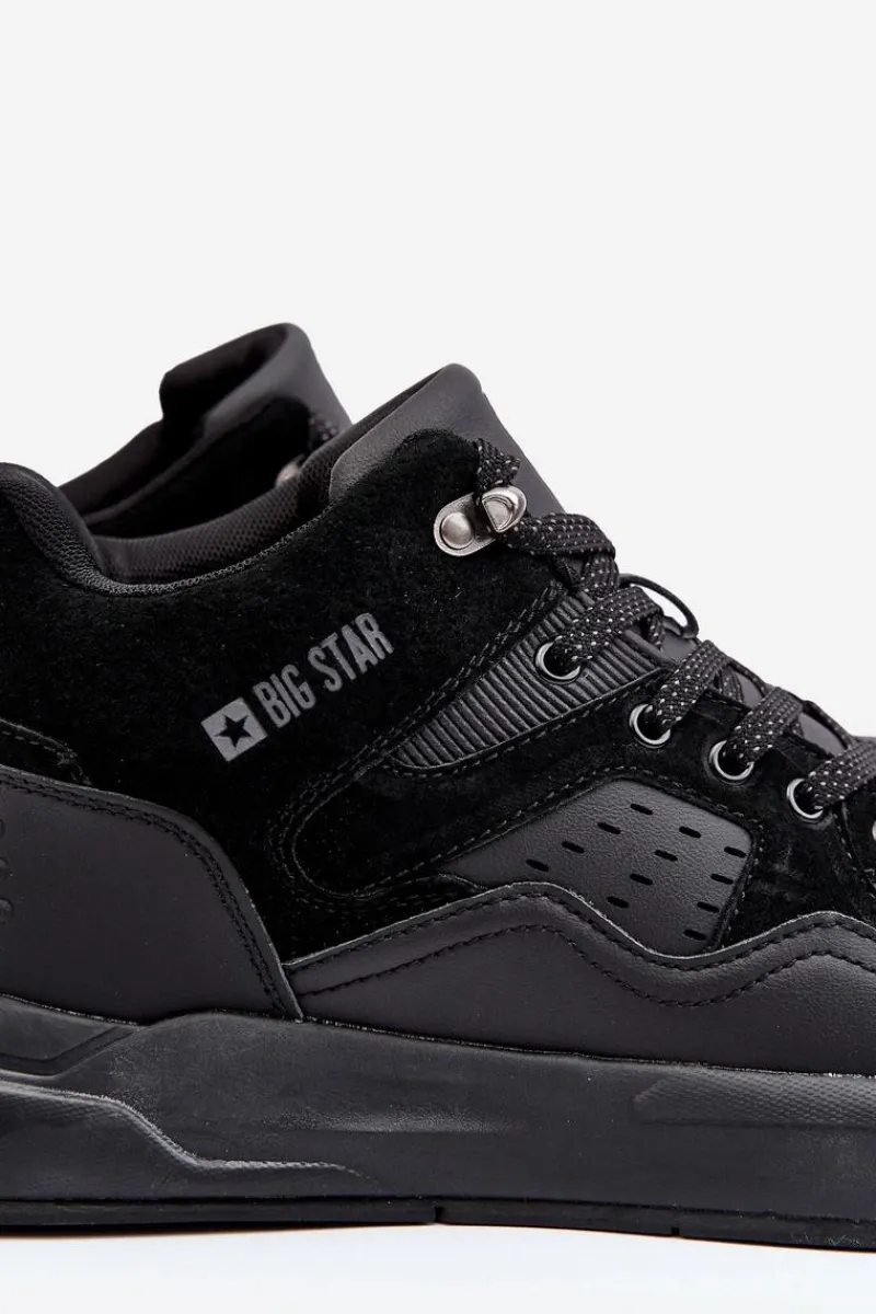 Obuwie Trekkingowe Męskie|Obuwie Sportowe Męskie>Big Star Shoes Ocieplane Buty Sportowe Męskie Czarne Big Star MM174161