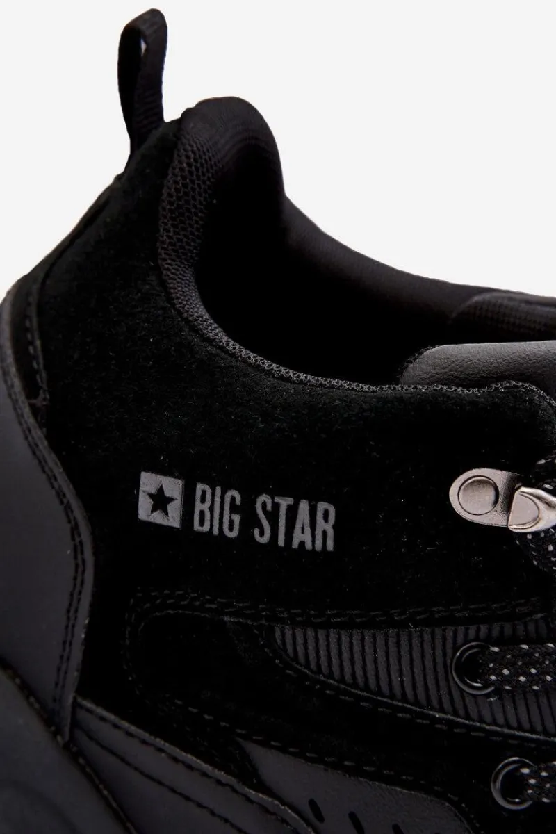 Obuwie Trekkingowe Męskie|Obuwie Sportowe Męskie>Big Star Shoes Ocieplane Buty Sportowe Męskie Czarne Big Star MM174161