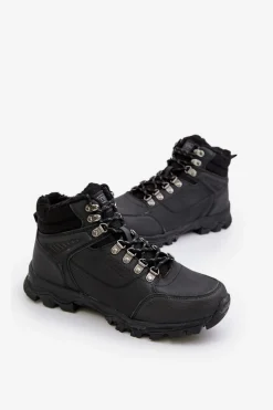 Obuwie Trekkingowe Męskie></noscript>Evento Ocieplane Buty Trekkingowe Męskie Czarne Loreinae Czarny