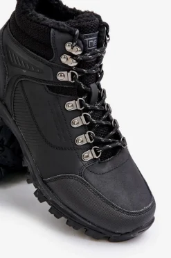 Obuwie Trekkingowe Męskie></noscript>Evento Ocieplane Buty Trekkingowe Męskie Czarne Loreinae Czarny