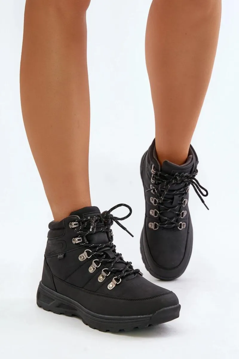 Outlet Lee Cooper Ocieplane Buty Trekkingowe Męskie LCJ-24-03-3034M Czarne Czarny