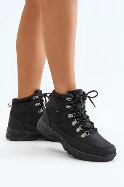 Outlet Lee Cooper Ocieplane Buty Trekkingowe Męskie LCJ-24-03-3034M Czarne Czarny