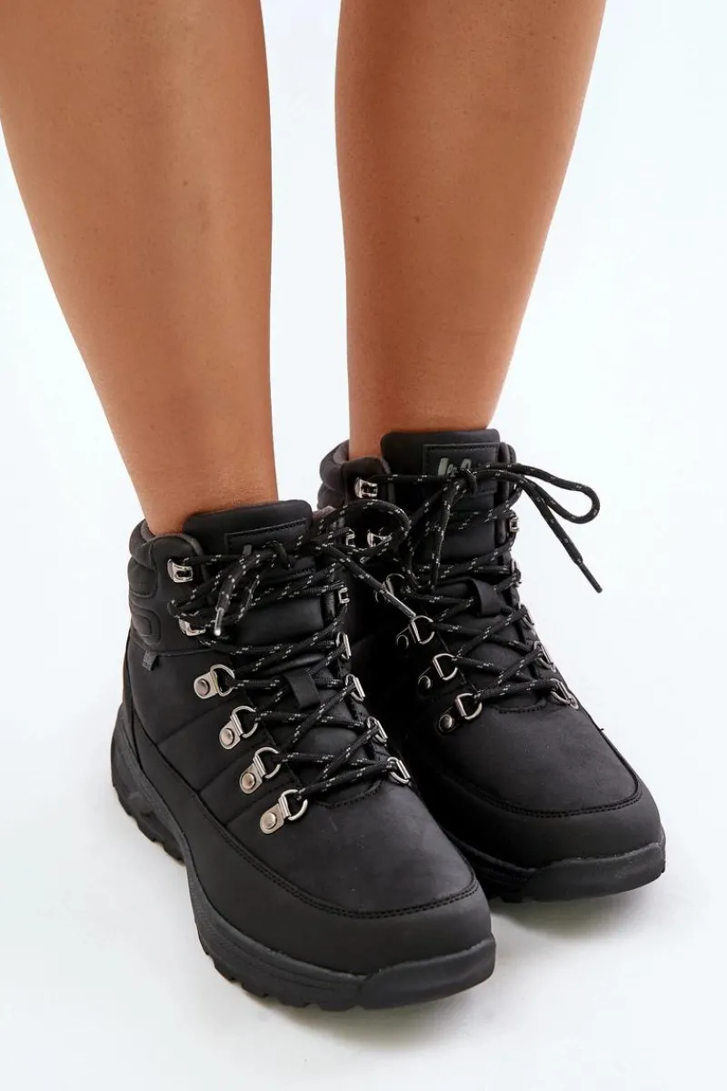 Outlet Lee Cooper Ocieplane Buty Trekkingowe Męskie LCJ-24-03-3034M Czarne Czarny