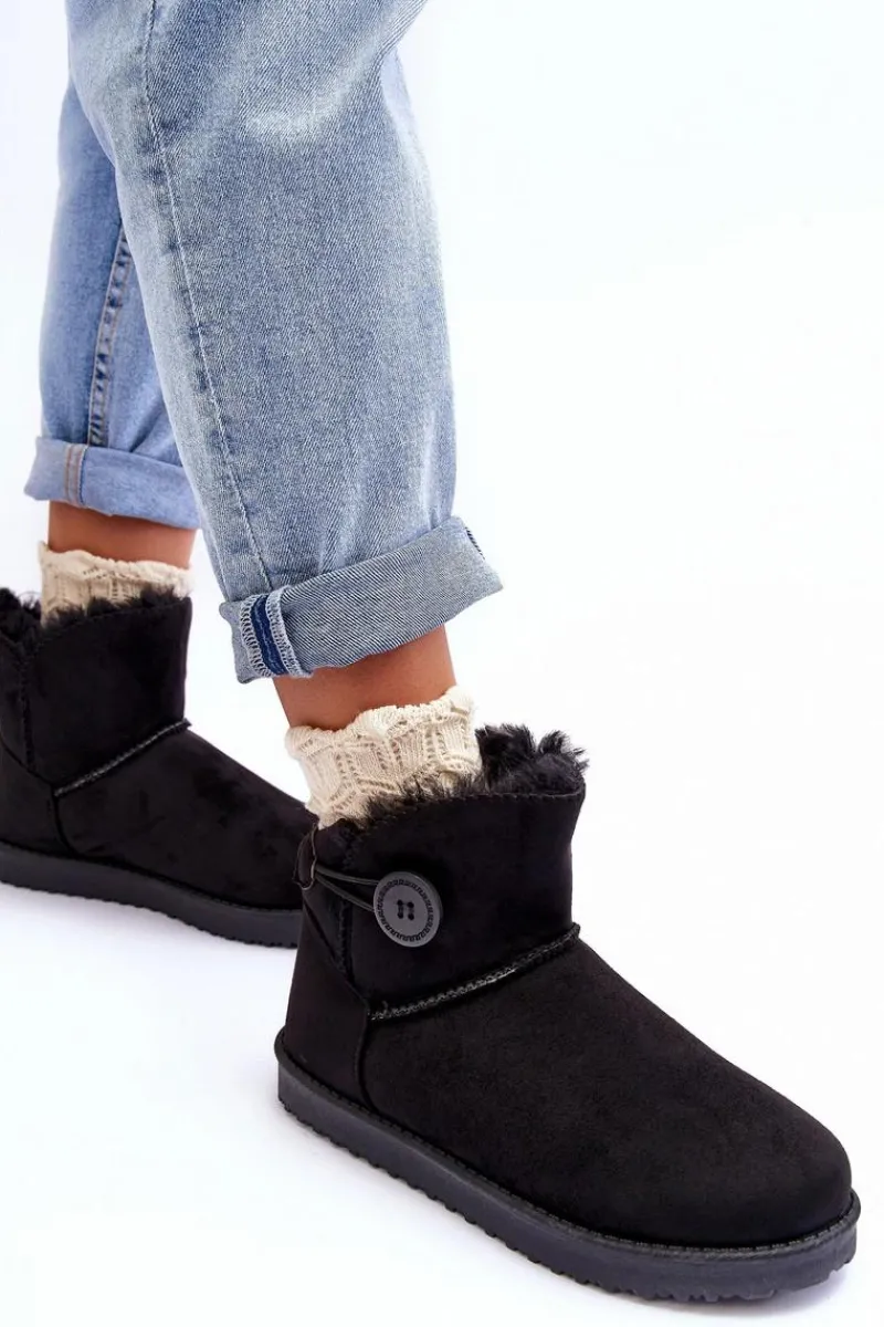 Discount Ocieplane Damskie Śniegowce Z Ozdobą Czarne Siriol Damskie Śniegowce Damskie