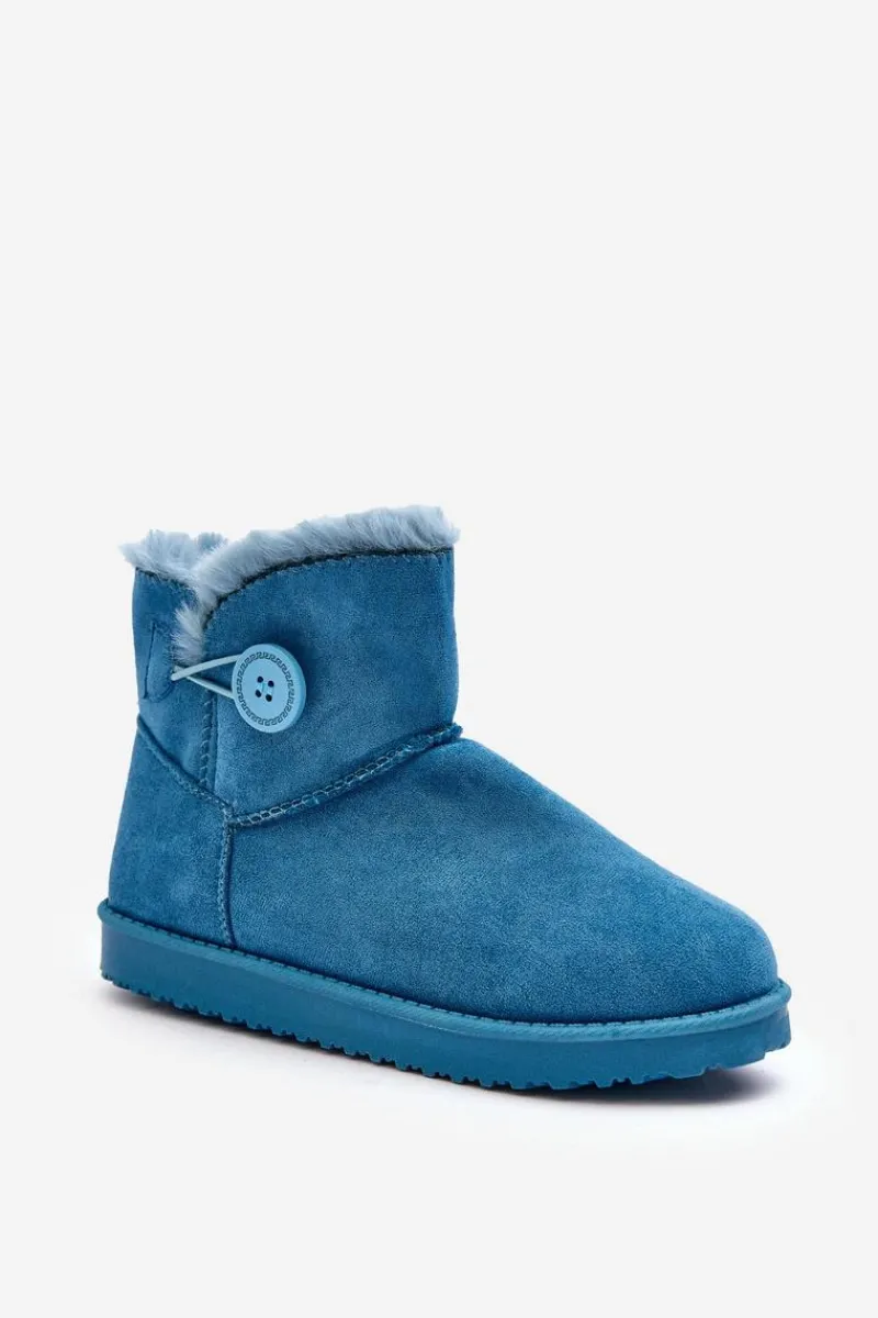 Discount Ocieplane Damskie Śniegowce Z Ozdobą Niebieskie Siriol Damskie Śniegowce Damskie