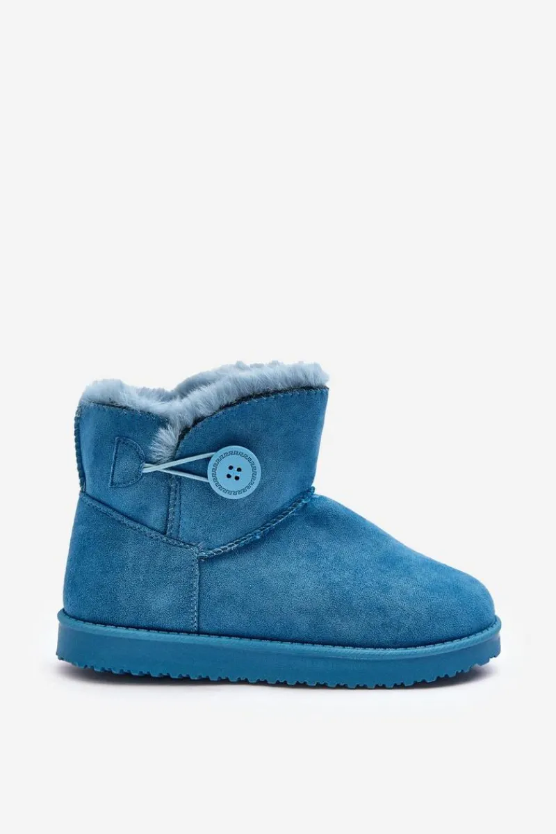 Discount Ocieplane Damskie Śniegowce Z Ozdobą Niebieskie Siriol Damskie Śniegowce Damskie