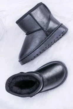 Hot Boto Ocieplane Dziecięce Botki Śniegowce Czarne Scooby