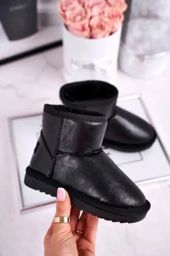 Clearance Boto Ocieplane dziecięce botki śniegowce czarne Coraline