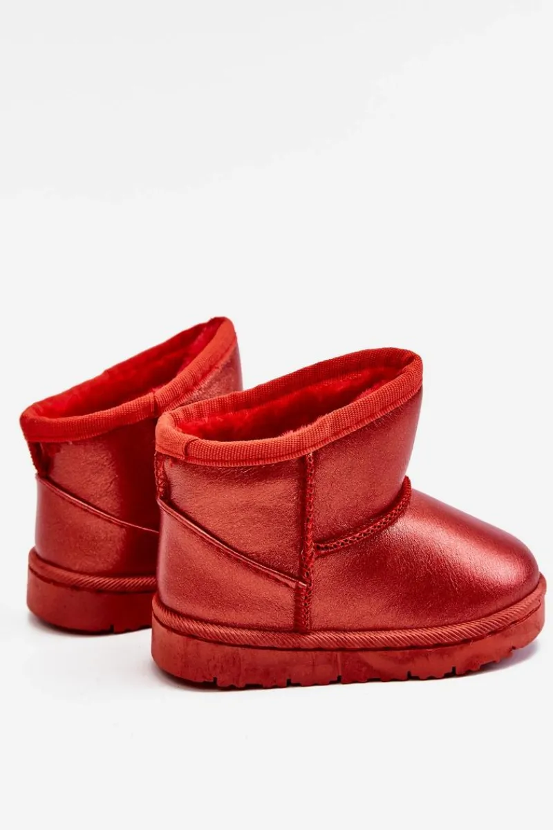 Discount Boto Ocieplane Dziecięce Botki Śniegowce Czerwone Scooby Czerwony