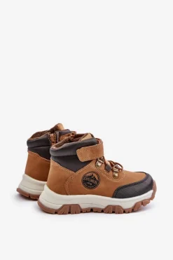 Hot Ocieplane Dziecięce Buty Zimowe Trekkingowe Na Zamek Camel Temisha Dzieci Chłopięce