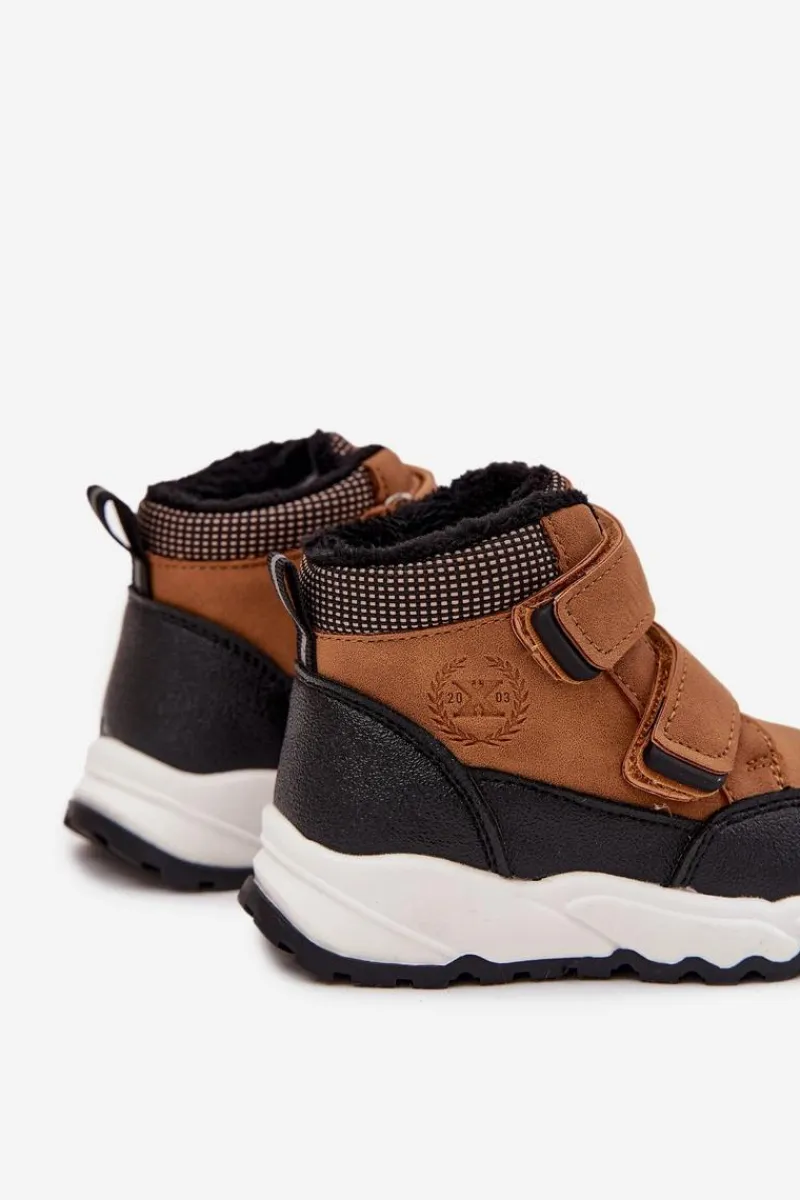 Online Ocieplane Dziecięce Buty Zimowe Na Rzep Camel Nolivine Dzieci Chłopięce