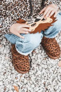 Sale Boto Ocieplane Dziecięce Młodzieżowe Botki Śniegowce Panterka Gooby