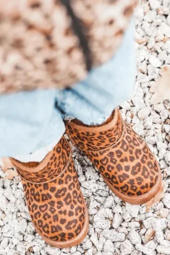 Sale Boto Ocieplane Dziecięce Młodzieżowe Botki Śniegowce Panterka Gooby