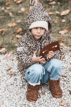 Sale Boto Ocieplane Dziecięce Młodzieżowe Botki Śniegowce Panterka Gooby