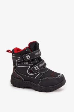 Chłopięce|Chłopięce>Big Star Shoes Ocieplane Dziecięce Śniegowce Trapery Big Star OO374049 Czarne Czarny