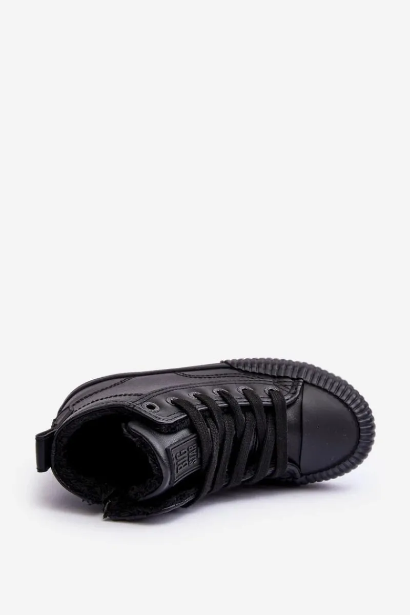 Chłopięce|Dziewczęce>Big Star Shoes Ocieplane Dziecięce Trampki Na Suwak Big Star MM374014 Czarne