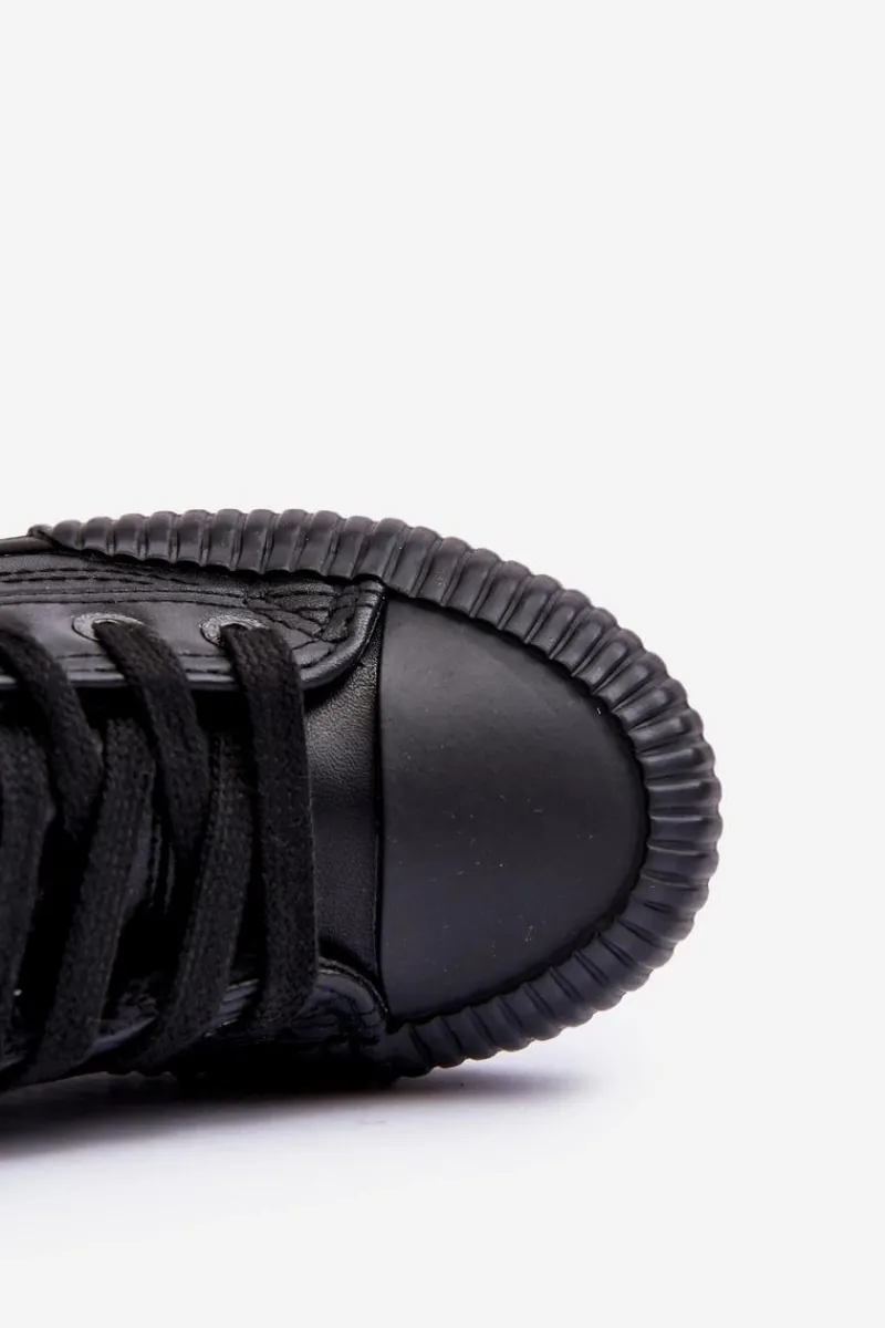 Chłopięce|Dziewczęce>Big Star Shoes Ocieplane Dziecięce Trampki Na Suwak Big Star MM374014 Czarne