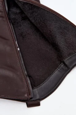 Kozaki Ocieplane|Kozaki Na Słupku></noscript>Boto Ocieplane Kozaki Kowbojki Na Słupku Z Eko Skóry Czekoladowe Mavine