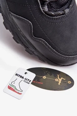 Clearance Ocieplane Lekkie Męskie Buty Trekkingowe McBraun Czarne Męskie Obuwie Trekkingowe Męskie