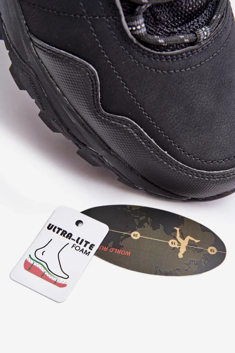 Clearance Ocieplane Lekkie Męskie Buty Trekkingowe McBraun Czarne Męskie Obuwie Trekkingowe Męskie