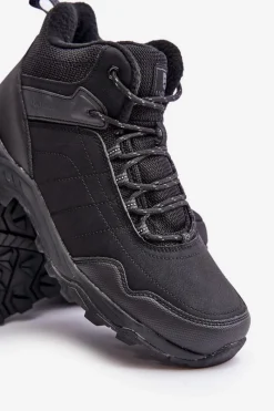 Clearance Ocieplane Lekkie Męskie Buty Trekkingowe McBraun Czarne Męskie Obuwie Trekkingowe Męskie