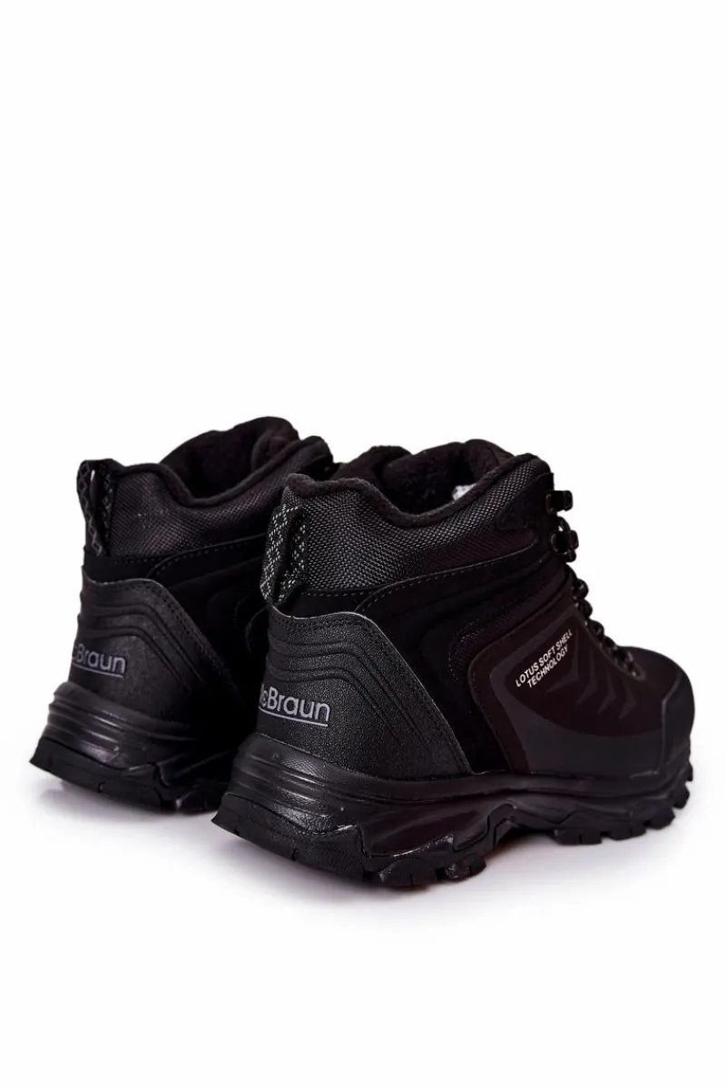 Obuwie Sportowe Męskie|Botki Męskie>Evento Ocieplane Męskie Buty Sportowe Wiązane Czarne Belfort