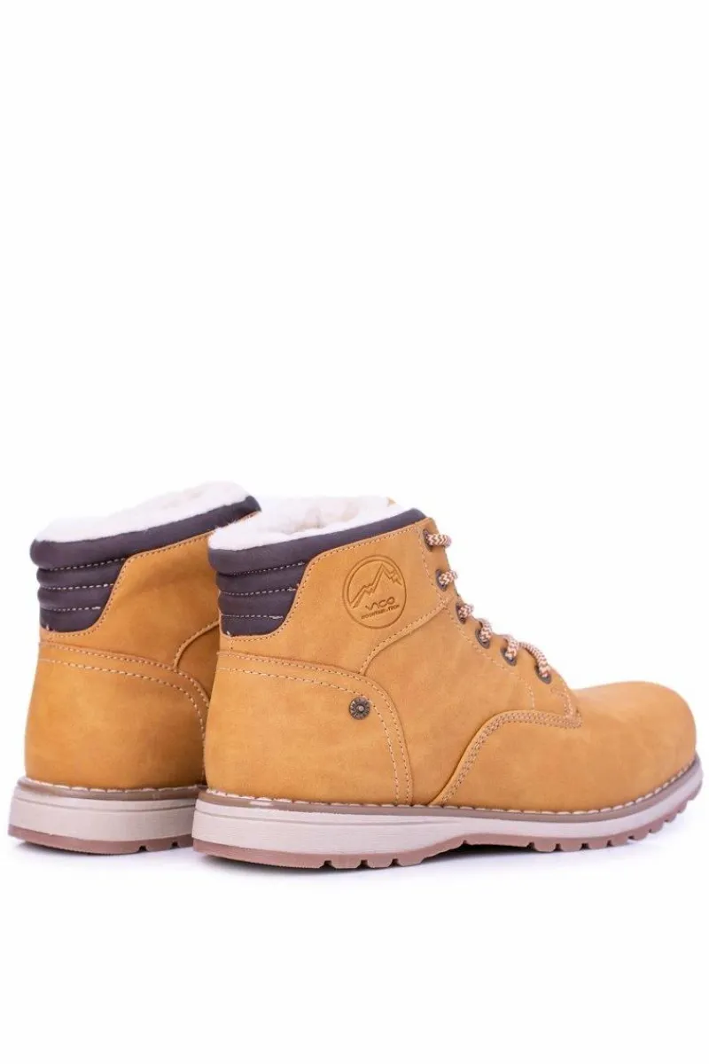 Obuwie Trekkingowe Męskie>Boto Ocieplane Męskie Buty Trekkingowe Z Polarem Camel Gladio