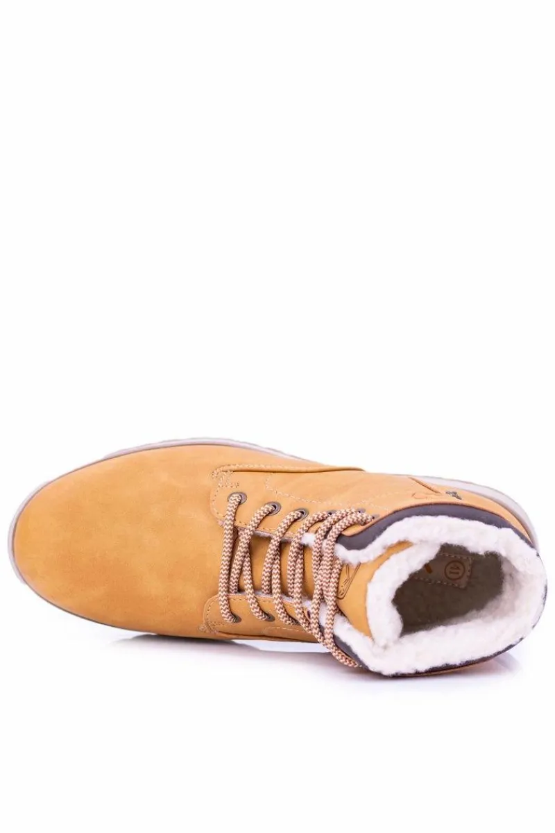 Obuwie Trekkingowe Męskie>Boto Ocieplane Męskie Buty Trekkingowe Z Polarem Camel Gladio