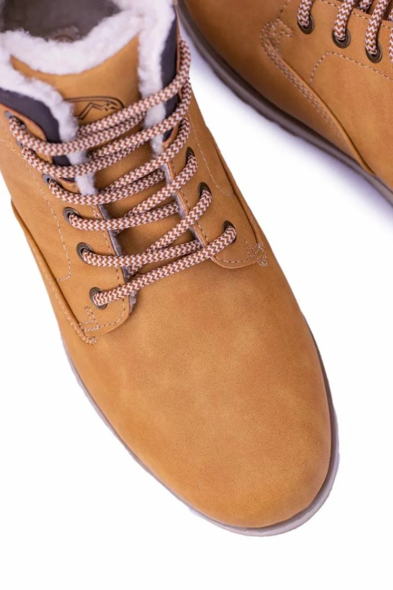 Obuwie Trekkingowe Męskie>Boto Ocieplane Męskie Buty Trekkingowe Z Polarem Camel Gladio