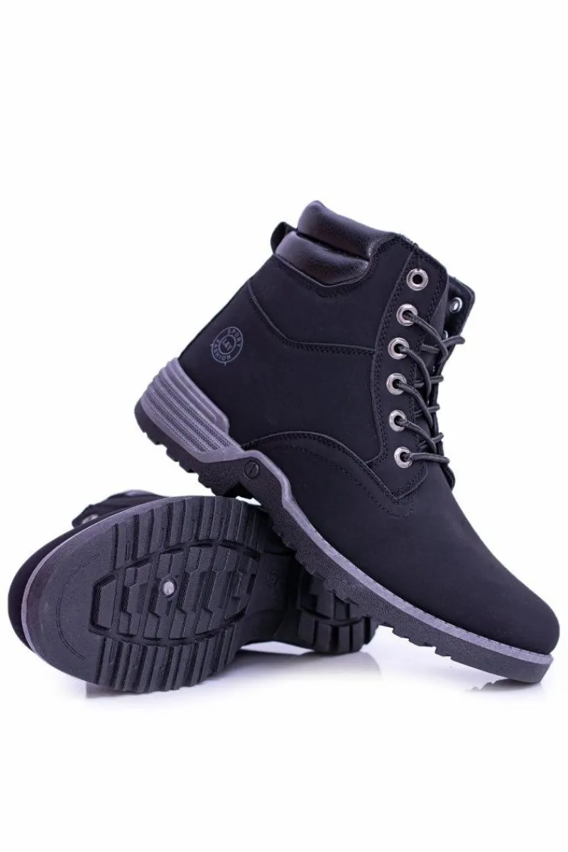 Obuwie Trekkingowe Męskie>Boto Ocieplane Męskie Czarne Trapery Smith's Endurance