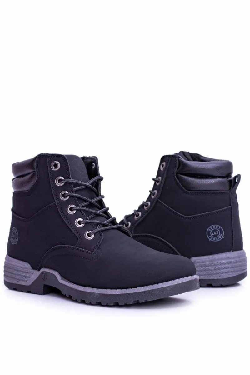 Obuwie Trekkingowe Męskie>Boto Ocieplane Męskie Czarne Trapery Smith's Endurance