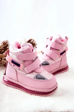 Sale Boto Ocieplane Śniegowce Botki Na Suwak Różowe Hesiera