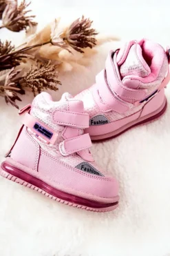 Sale Boto Ocieplane Śniegowce Botki Na Suwak Różowe Hesiera