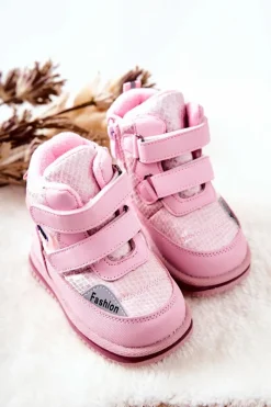 Sale Boto Ocieplane Śniegowce Botki Na Suwak Różowe Hesiera