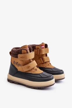 Online Lee Cooper Ocieplane Śniegowce Chłopięce LCJ-23-01-2059 Camel Brązowy