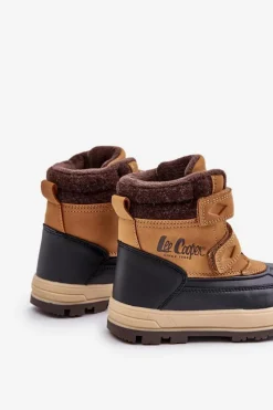 Online Lee Cooper Ocieplane Śniegowce Chłopięce LCJ-23-01-2059 Camel Brązowy