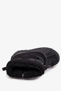 Chłopięce|Dziewczęce></noscript>Big Star Shoes Ocieplane Śniegowce Dziecięce Na Zamek Big Star OO374073 Czarne