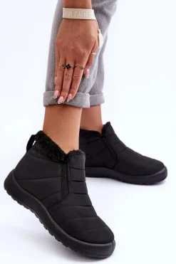 Online Ocieplane Niskie Damskie Śniegowce Czarne Enmore Damskie Śniegowce Damskie