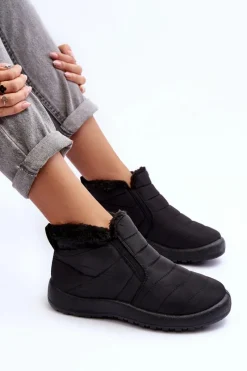 Online Ocieplane Niskie Damskie Śniegowce Czarne Enmore Damskie Śniegowce Damskie