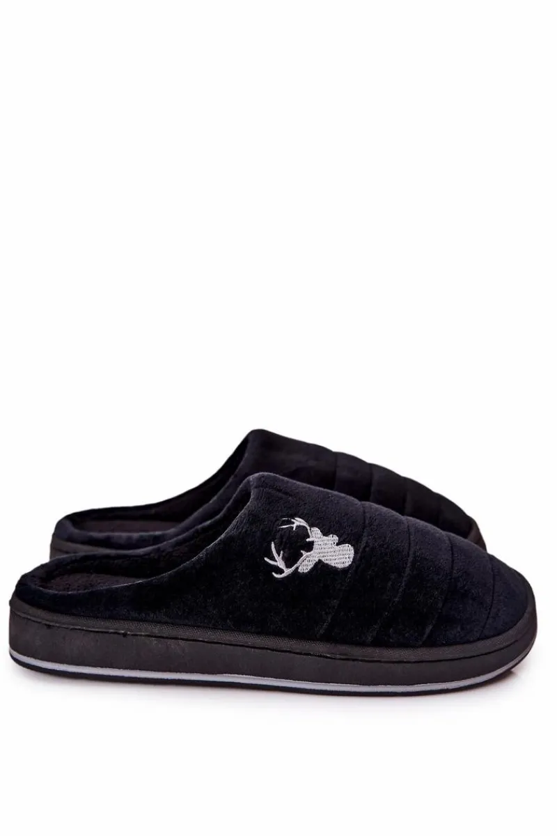 Sale Boto Ocieplane Papcie Męskie Czarne Ronny