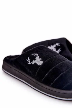 Sale Boto Ocieplane Papcie Męskie Czarne Ronny