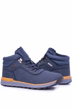 Obuwie Trekkingowe Męskie>Boto Ocieplane Polarem Granatowe Męskie Buty Trekkingowe Preventi