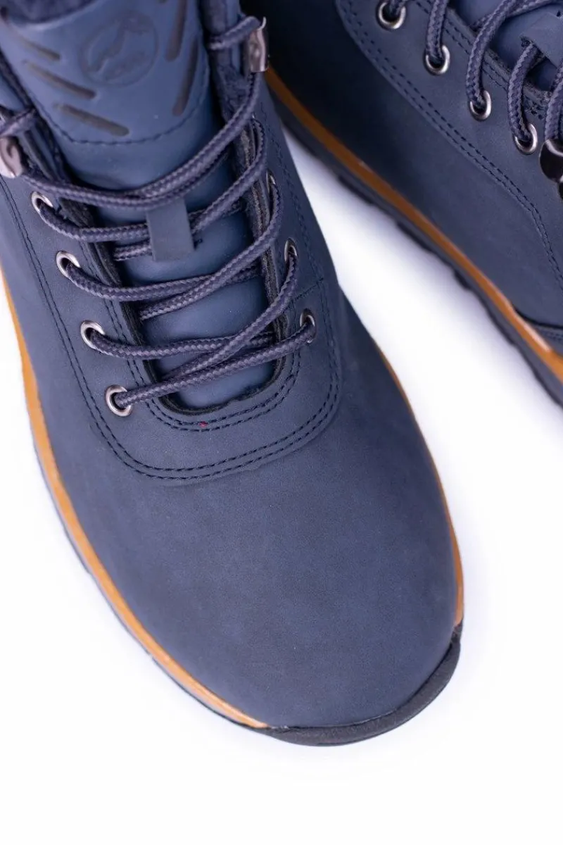 Obuwie Trekkingowe Męskie>Boto Ocieplane Polarem Granatowe Męskie Buty Trekkingowe Preventi