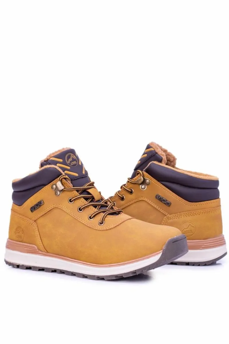 New Boto Ocieplane Polarem Męskie Buty Trekkingowe Camel Preventi