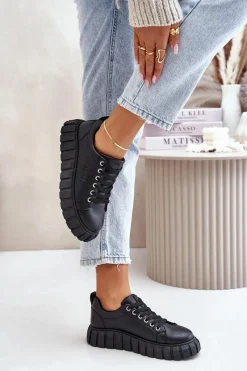 Buty Sportowe Na Platformie|Buty Sportowe Big Star></noscript>Big Star Shoes Ocieplane Sneakersy Damskie Big Star MM274617 Czarne Czarny