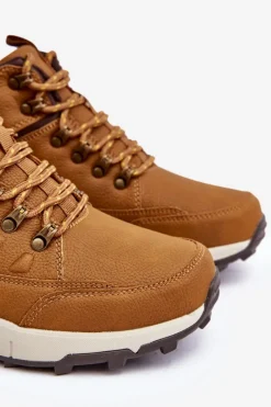 Discount Ocieplane Sneakersy Męskie Brązowe Big Star MM174158 Męskie Obuwie Trekkingowe Męskie|Obuwie Sportowe Męskie