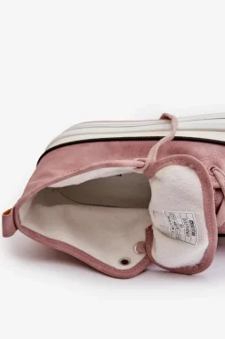 Clearance Ocieplane Trampki Damskie Na Platformie Eko Skórzane Big Star OO274068 Różowe Damskie Trampki Ocieplane|Trampki Damskie Big Star