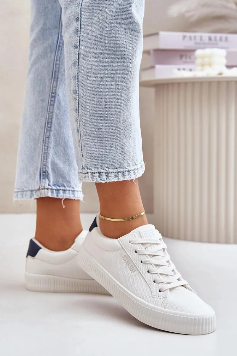 Trampki Damskie Big Star|Trampki Damskie Niskie>Big Star Shoes Ocieplane Trampki Damskie Big Star OO274A460 Białe Biały