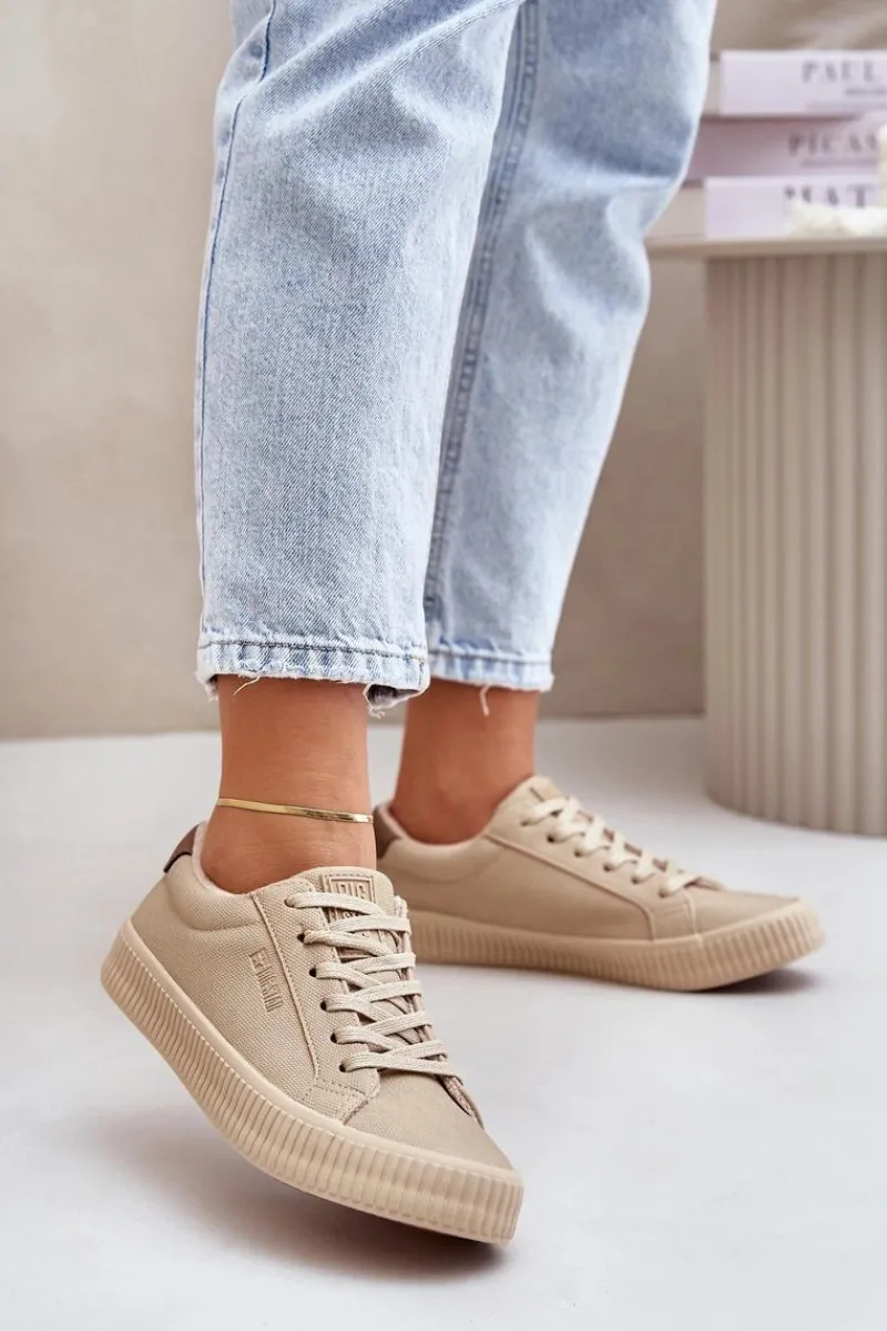 Online Big Star Shoes Ocieplane Trampki Damskie Big Star OO274A461 Beżowe Beżowy