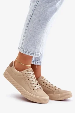 Online Big Star Shoes Ocieplane Trampki Damskie Big Star OO274A461 Beżowe Beżowy